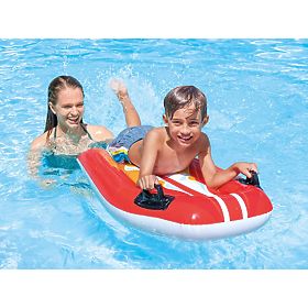 Felfújható úszódeszka gyerekeknek fogantyúkkal piros INTEX 58165 RED, INTEX