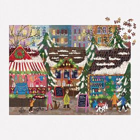 Galison Fólia puzzle Joy Laforme Karácsonyi vásár 1000 darab