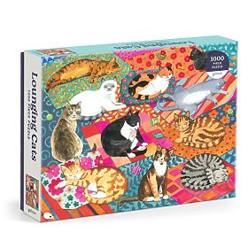 Galison Puzzle Lustálkodó macskák 1000 darab