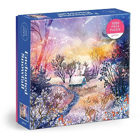Galison Puzzle Varázslatos havas táj 1000 darabos, Galison