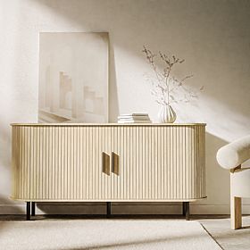 Gliss komód, lekerekített, lamellás, világos tölgy, lectus