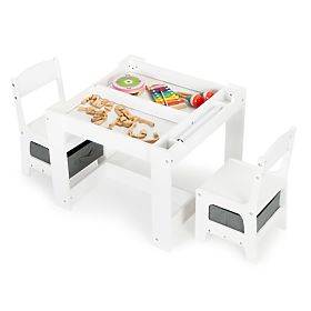 Gyerek fa asztal és szék szett ECOTOYS, EcoToys