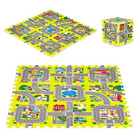 Gyerek habszivacs játszószőnyeg város 9 darab 90,5x90,5 cm IPLAY