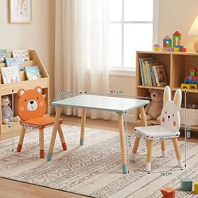 Gyerekasztal és székek Ourbaby - Vidám erdei barátok, Ourbaby®