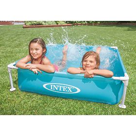 Gyerekeknek szánt négyzet alakú keretes medence 122x122x30 cm INTEX 57173, INTEX