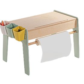 Gyermek asztal és két szék készlet kiegészítőkkel - menta, Ourbaby®