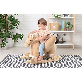 Hintázó Pegazus Bézs fotellel és kerekekkel, AdamToys