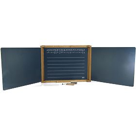 Jeujura Fa háromszárnyú multifunkcionális tábla 156x43 cm tartozékokkal