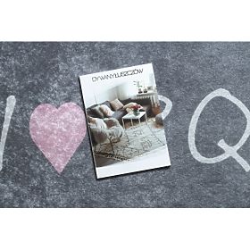 JUNIOR 52106.801 csúszásmentes gyerek mosószőnyeg Ábécé - szürke, F.H.Kabis