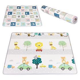 Kétoldalas hab oktatási gurulós szőnyeg ábécével ECOTOYS gyerekeknek