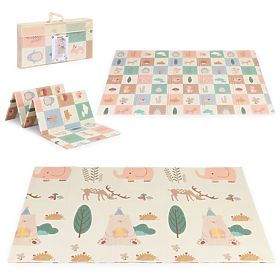 Kétoldalas oktató habszőnyeg gyerekeknek 200x150 cm összecsukható + táska IPLAY
