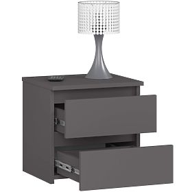 KOMÓD CL2 2SZ CLP PK GRAFIT SZÜRKE