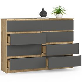 KOMÓD K140 8SZ CLP ARTISAN TÖLGY / SZÜRKE