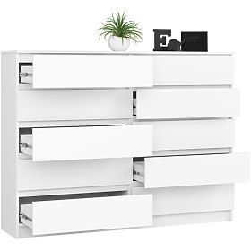 KOMÓD K160 10SZ CLP PK FEHÉR