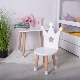 Gyermek asztal székekkel - Koruna - fehér, Ourbaby