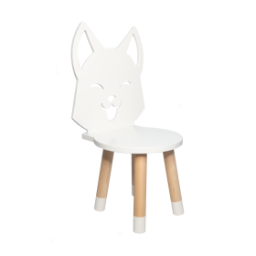 Gyerekasztal székekkel - Liška - fehér, Ourbaby