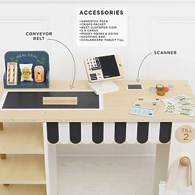 Le Toy Van Eladópult pénztárgéppel és kiegészítőkkel, Le Toy Van