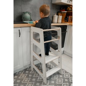 Sara Scandi Montessori tanulótorony - fehér, Ourbaby