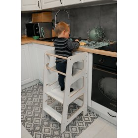 Sara Scandi Montessori tanulótorony - fehér, Ourbaby