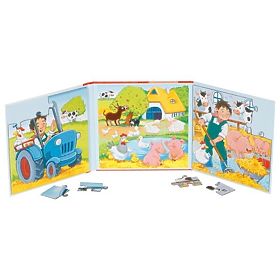 Mágneses puzzle könyv - Farm