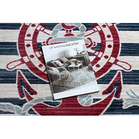 Modern gyerekszőnyeg TOYS 75324 KOTVA, szabálytalan alakú, krém, türkiz, sötétkék