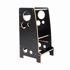 Montessori tanulótorony Rings Black, Ourbaby®