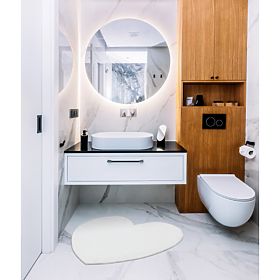 Mosható SHAPE 3105 Szív Shaggy szőnyeg - elefántcsont plüss, csúszásmentes, F.H.Kabis