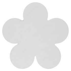 Mosható SHAPE 3106 Shaggy Virág Szőnyeg - elefántcsont plüss, csúszásmentes