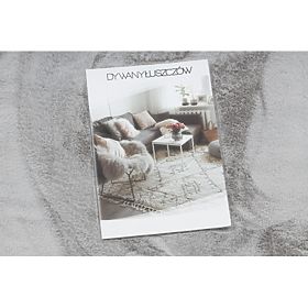 Mosható SHAPE 3146 Medve Shaggy szőnyeg - szürke plüss, csúszásmentes, F.H.Kabis