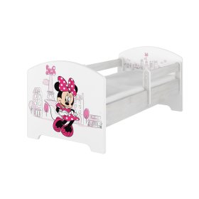Gyerekágy gyermekkorláttal - Minnie Mouse Párizsban - fehér, BabyBoo, Minnie Mouse