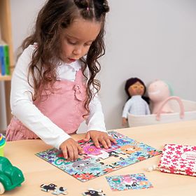 Mudpuppy Puzzle Cicák teáscsészében textilzsákban 36 darab