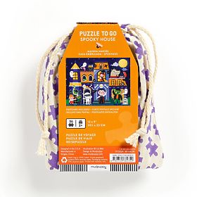 Mudpuppy Puzzle Kísértetház textilzsákban 36 darabos, Mudpuppy
