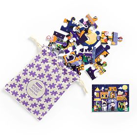 Mudpuppy Puzzle Kísértetház textilzsákban 36 darabos, Mudpuppy