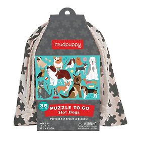 Mudpuppy Puzzle Kutyák szövetzsákban 36 darabos, Mudpuppy