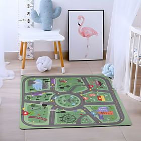 Nagy EVA habszivacs játszószőnyeg gyerekeknek Város 90,5x90,5 cm 21 db ECOTOYS