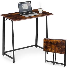 Összecsukható számítógépasztal 80x45 cm laptopasztal loft antik dió ModernHome, MODERNHOME