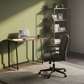 Összecsukható számítógépasztal 80x45 cm laptopasztal loft sötét dió ModernHome