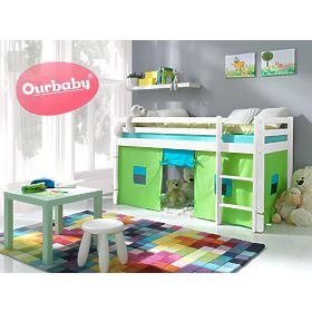 Ourbaby Modo gyermek magasított ágy - fehér, Ourbaby®