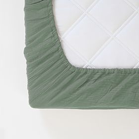 Ourbaby muszlin lepedő 200x90 cm - zöld