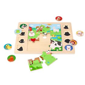 Puzzle 2 az 1-ben Farm - árnyékkereső kirakó