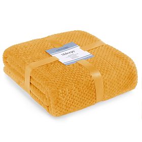 SHLEEPY narancssárga ágytakaró jacquard mintával, klasszikus stílus, 170x210