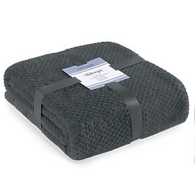 SHLEEPY takaró grafit színű, jacquard mintás, klasszikus stílusú 170x210