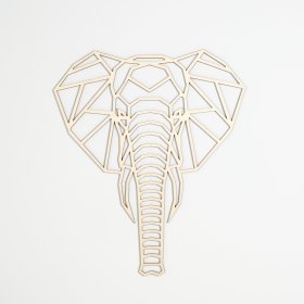 Fából készült geometrikus festmény - Elefánt - különböző színekben, Elka Design
