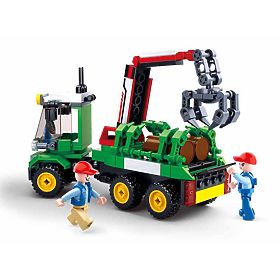 Sluban Town Farm M38-B0778 Építőkészlet - Traktor rönkszállító utánfutóval