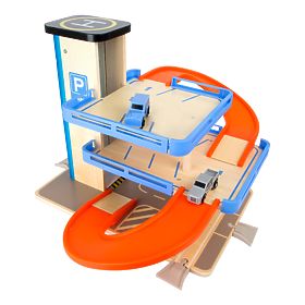 small foot Fa fából készült emeletes garázs lifttel