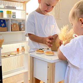 small foot Fa fából készült Fresh eladói stand, small foot