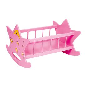 small foot Fa fából készült rózsaszín bölcső csillaggal