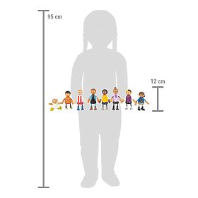 small foot Hajlítható babák család gyerekkel