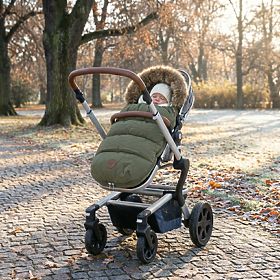 Téli babakocsi táska Mouse - khaki