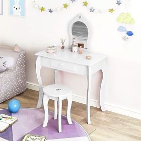 Nagy gyerek fésülködőasztal tükörrel lányoknak ECOTOYS, EcoToys